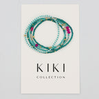 Beaded Bracelet - 5 Pack - Metallic Seaweed
