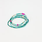 Beaded Bracelet - 5 Pack - Metallic Seaweed