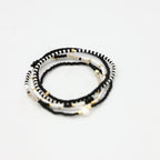 Beaded Bracelet - 5 Pack - Chalk and Charcoal