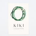 Beaded Bracelet - 5 Pack - Green + Gold