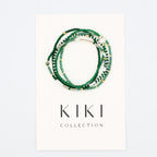 Beaded Bracelet - 5 Pack - Green + Gold