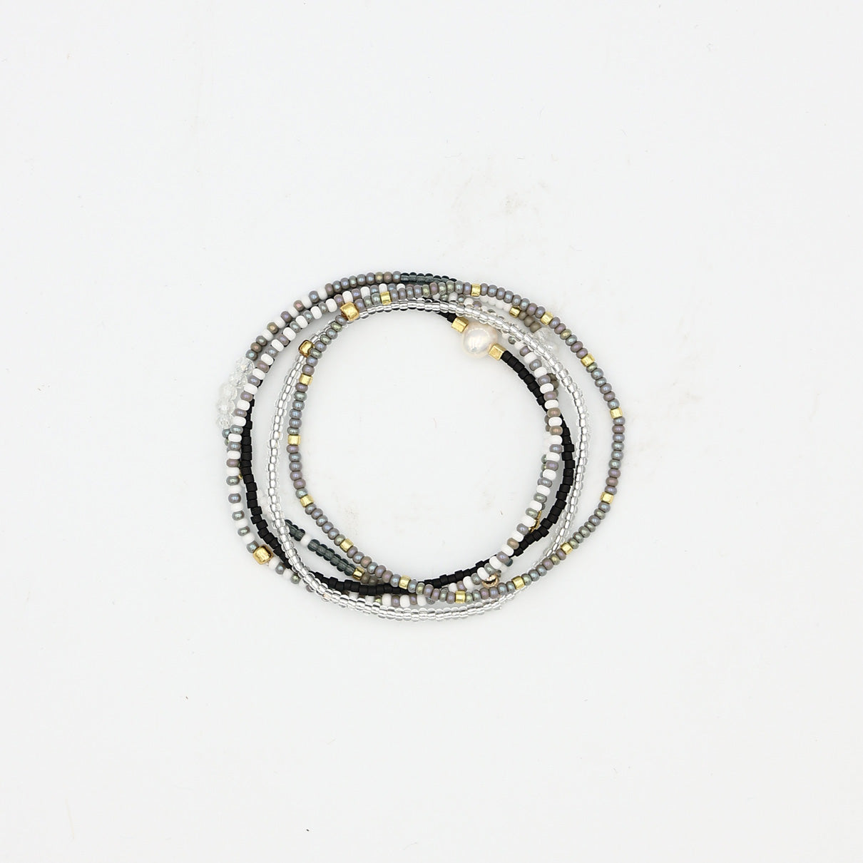 Beaded Bracelet - 5 Pack - Stormy Sky