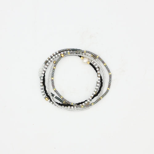Beaded Bracelet - 5 Pack - Stormy Sky