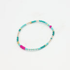 Single Beaded Bracelet - Metallic Seaweed