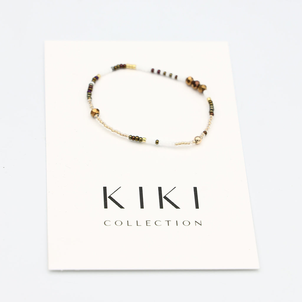 Single Beaded Bracelet - Turkish Coffee