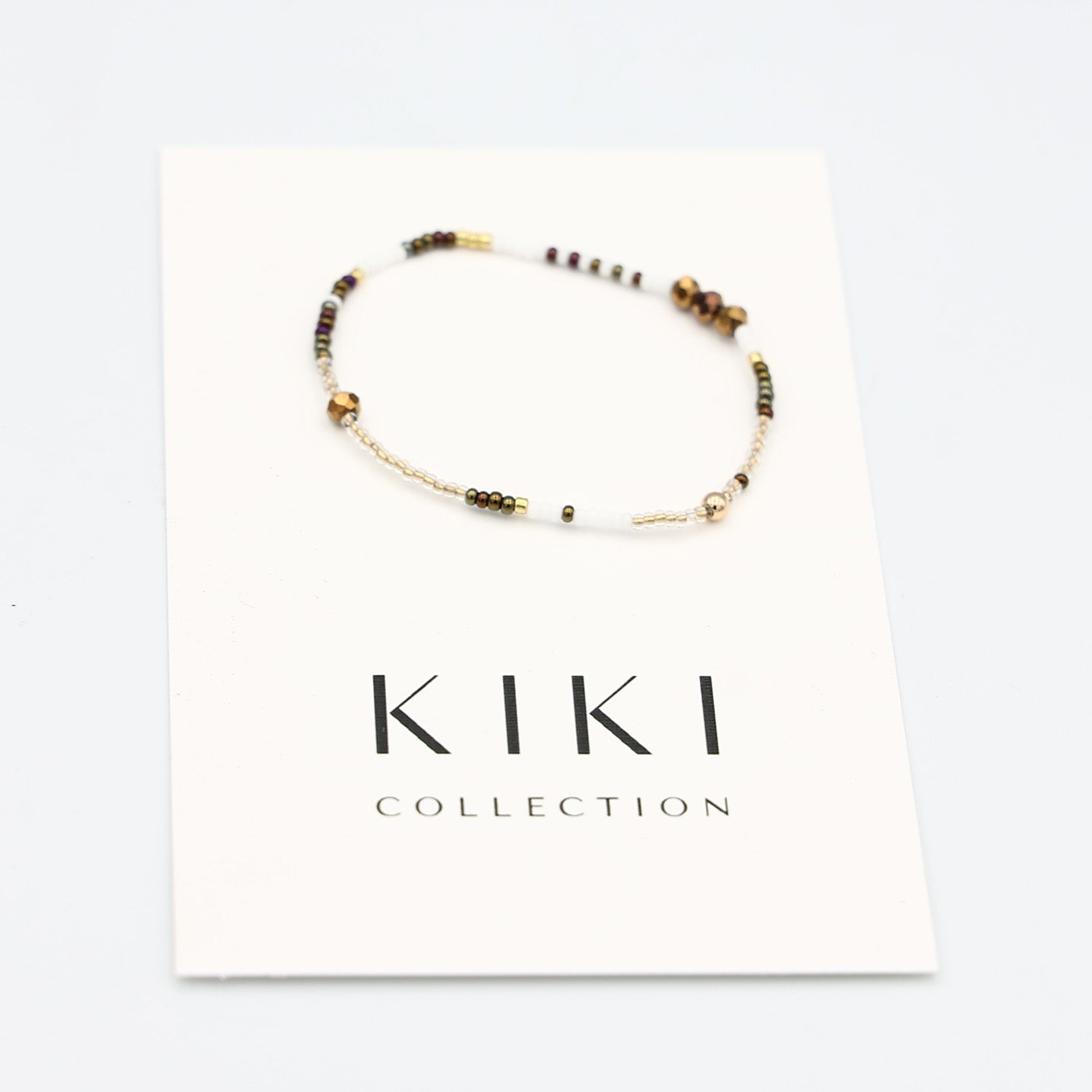 Single Beaded Bracelet - Turkish Coffee