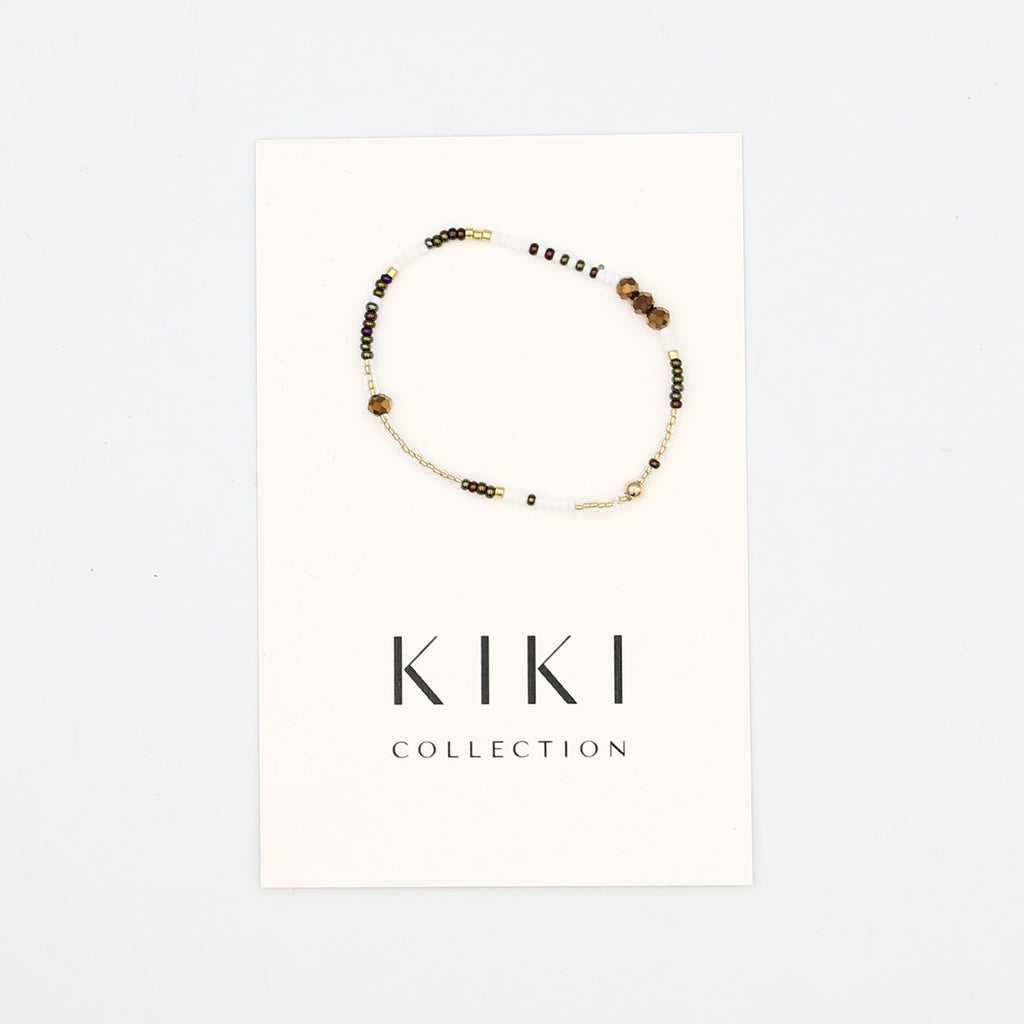 Single Beaded Bracelet - Turkish Coffee