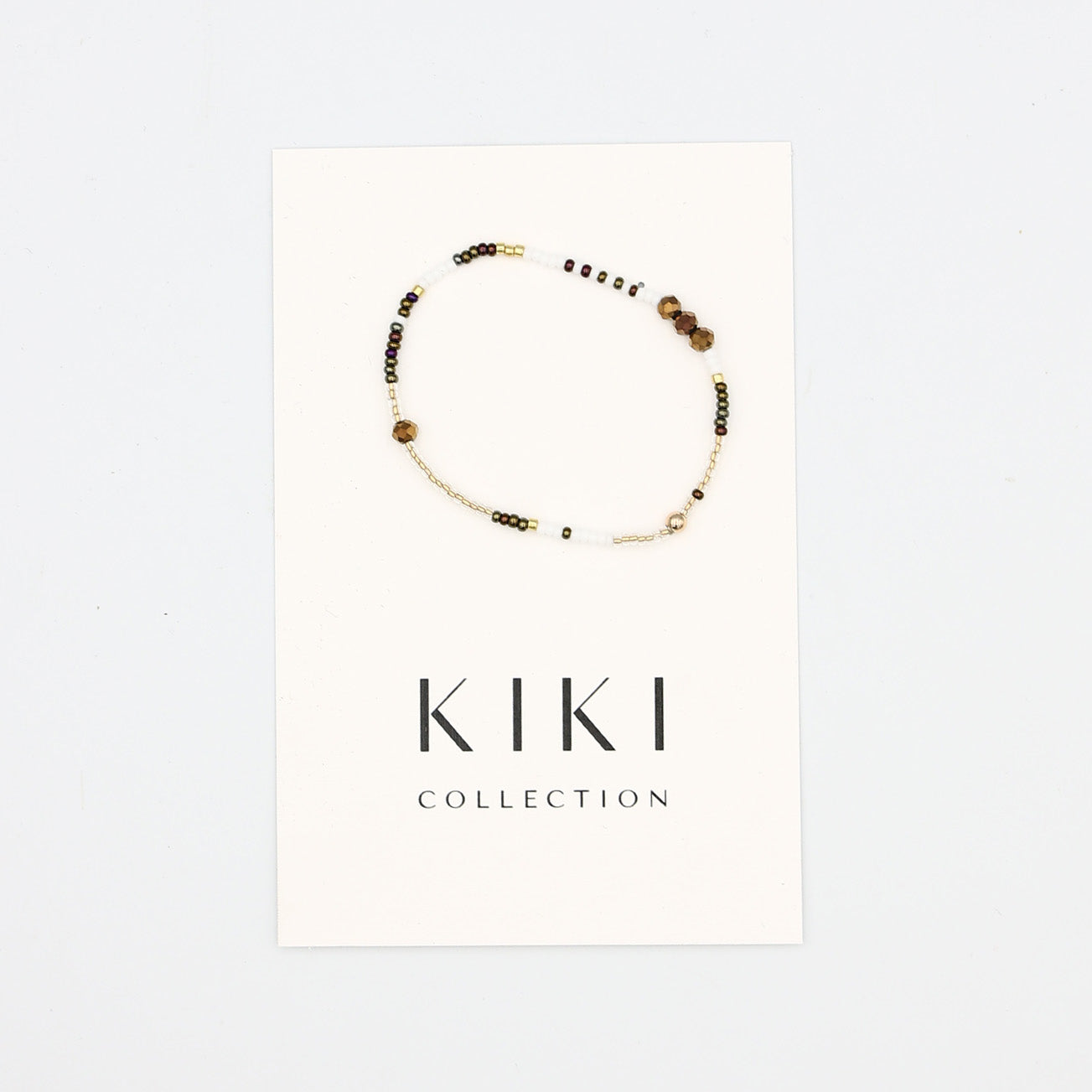Single Beaded Bracelet - Turkish Coffee