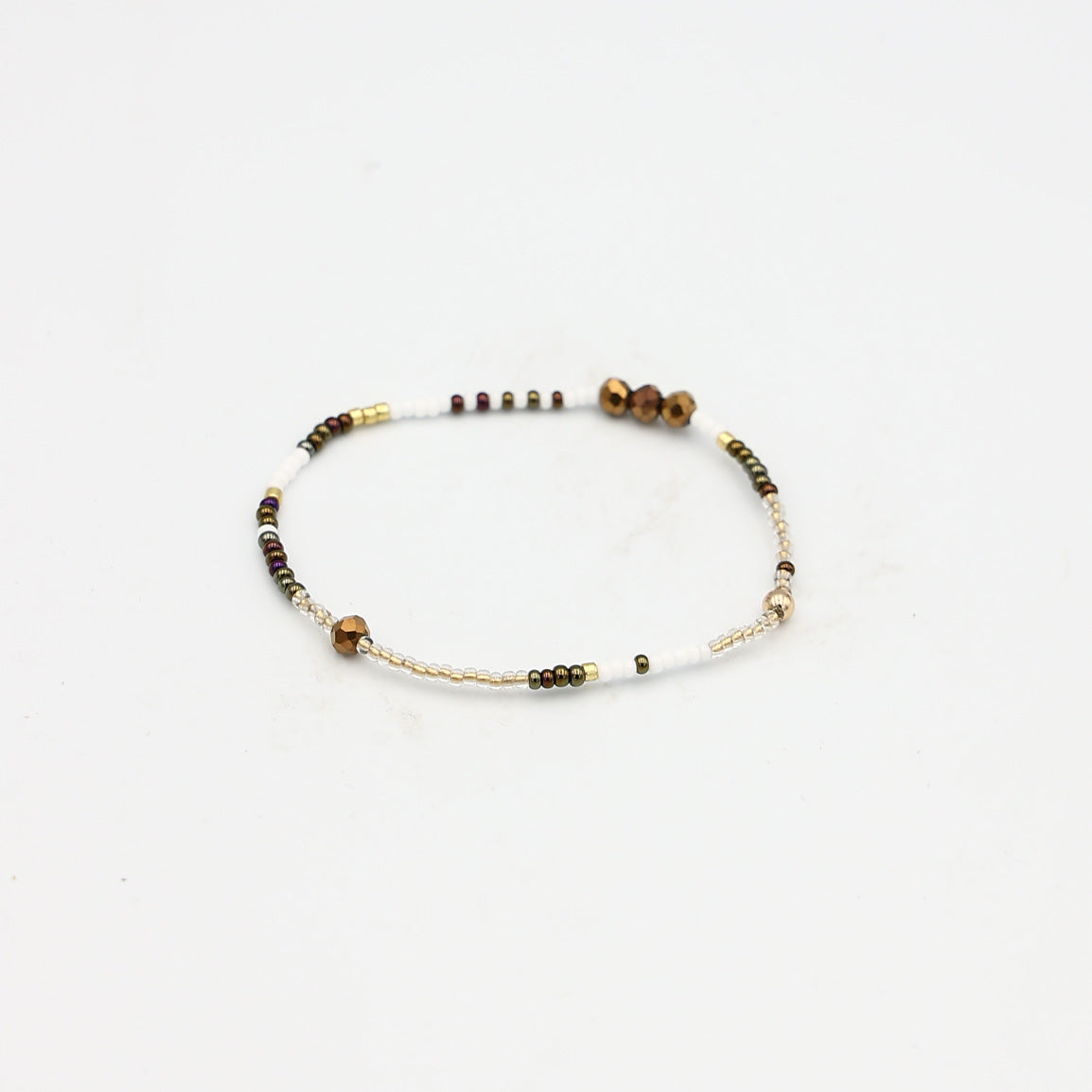 Single Beaded Bracelet - Turkish Coffee