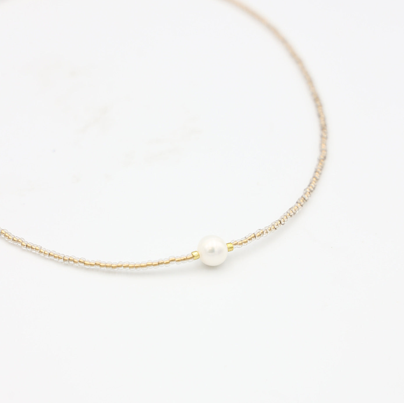 Beaded Necklace - Champagne