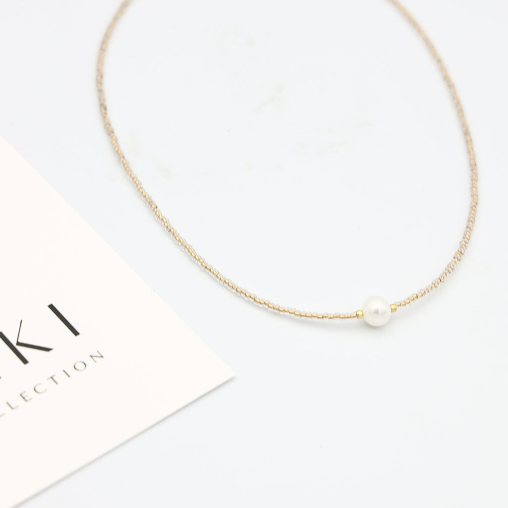 Beaded Necklace - Champagne