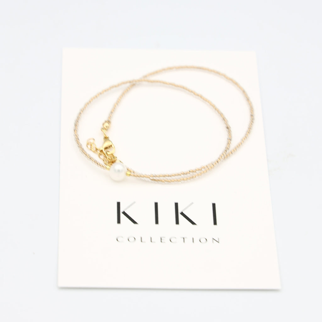 Beaded Necklace - Champagne