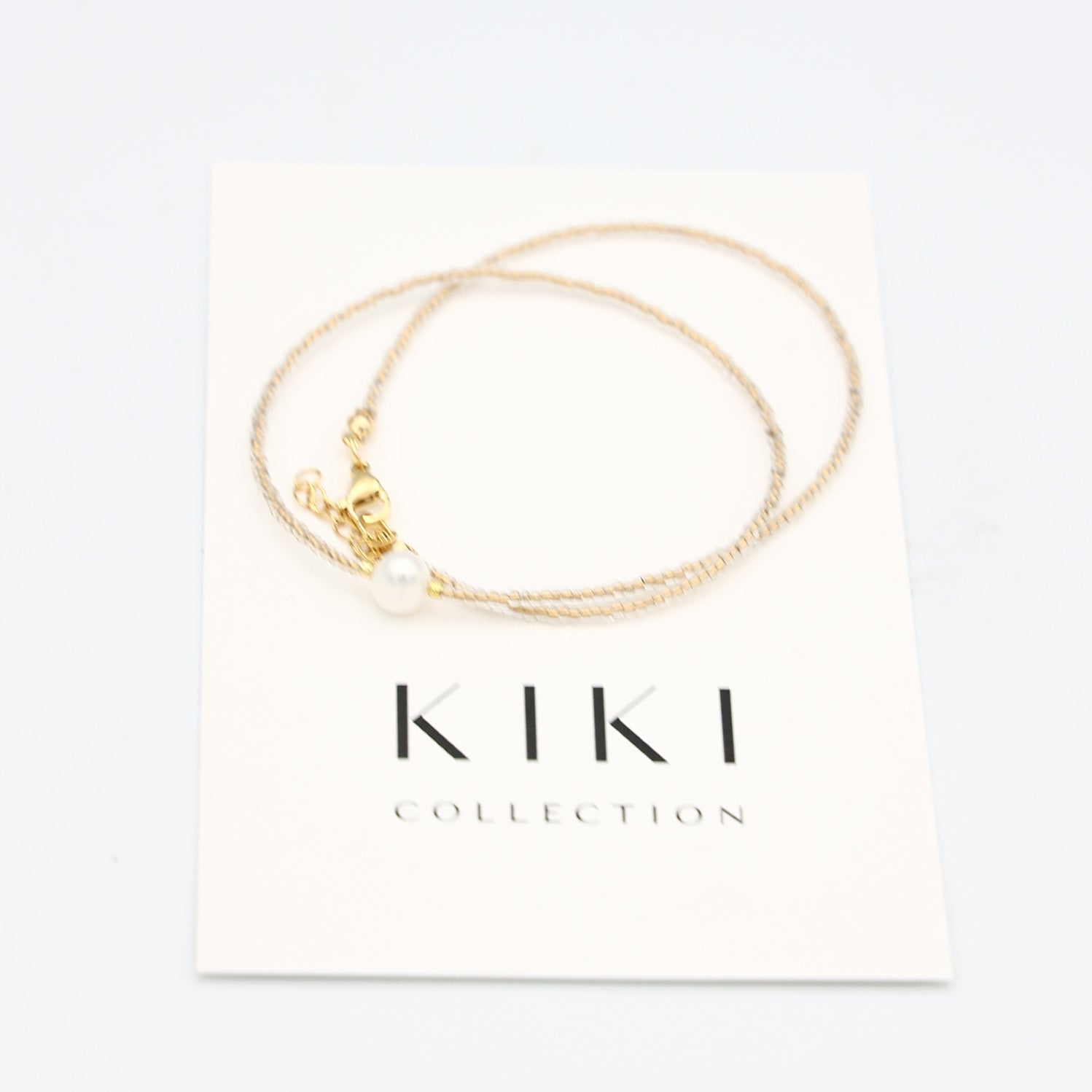 Beaded Necklace - Champagne