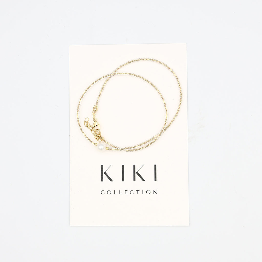 Beaded Necklace - Champagne