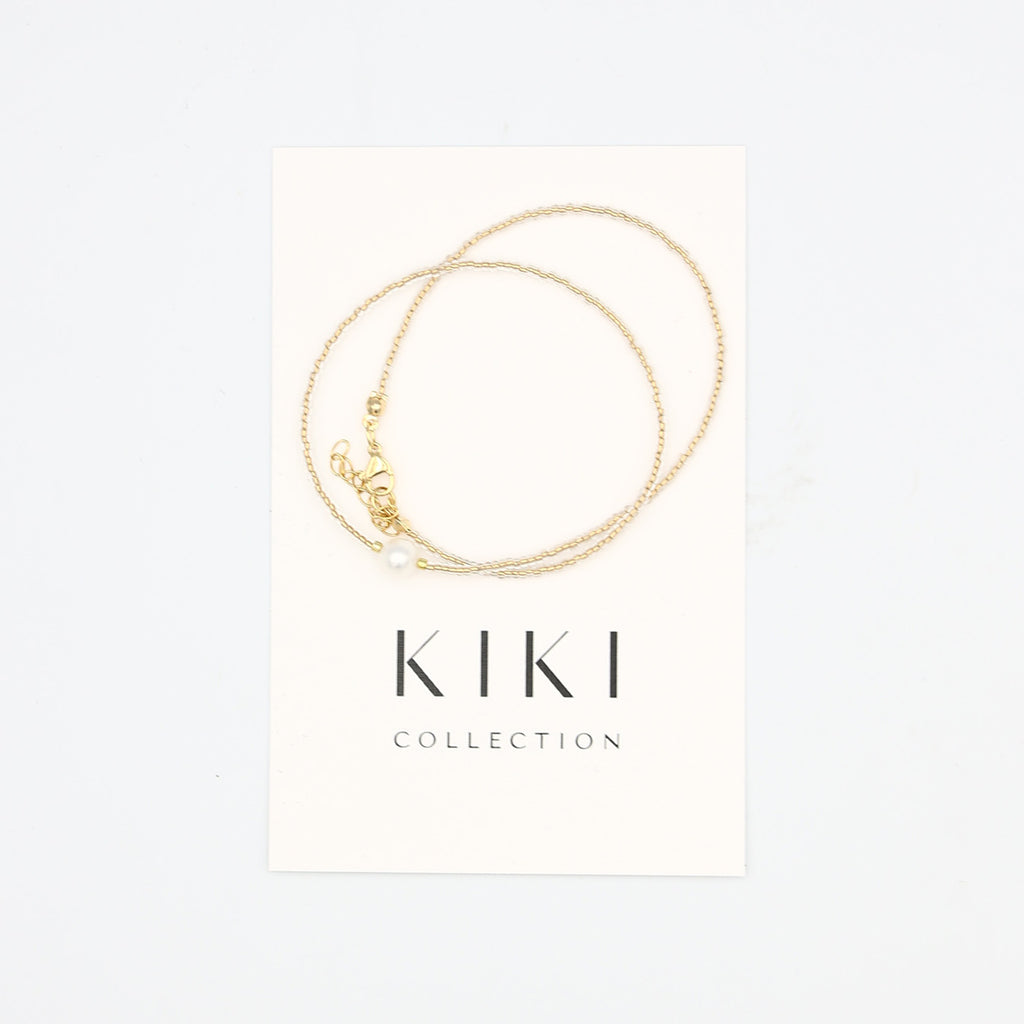 Beaded Necklace - Champagne