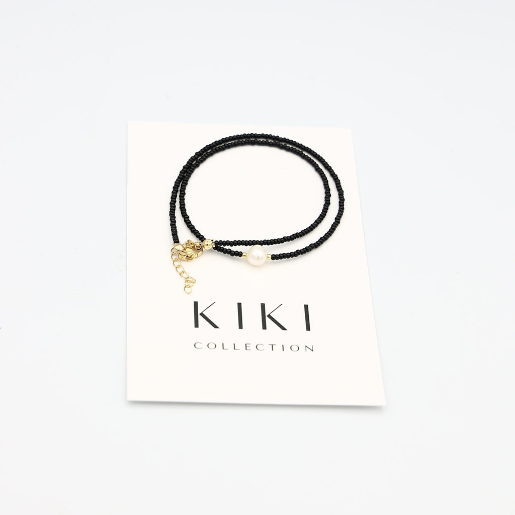 Beaded Necklace - Black