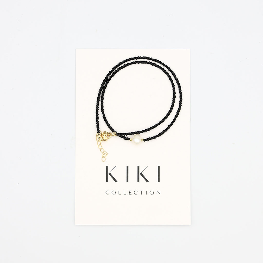 Beaded Necklace - Black