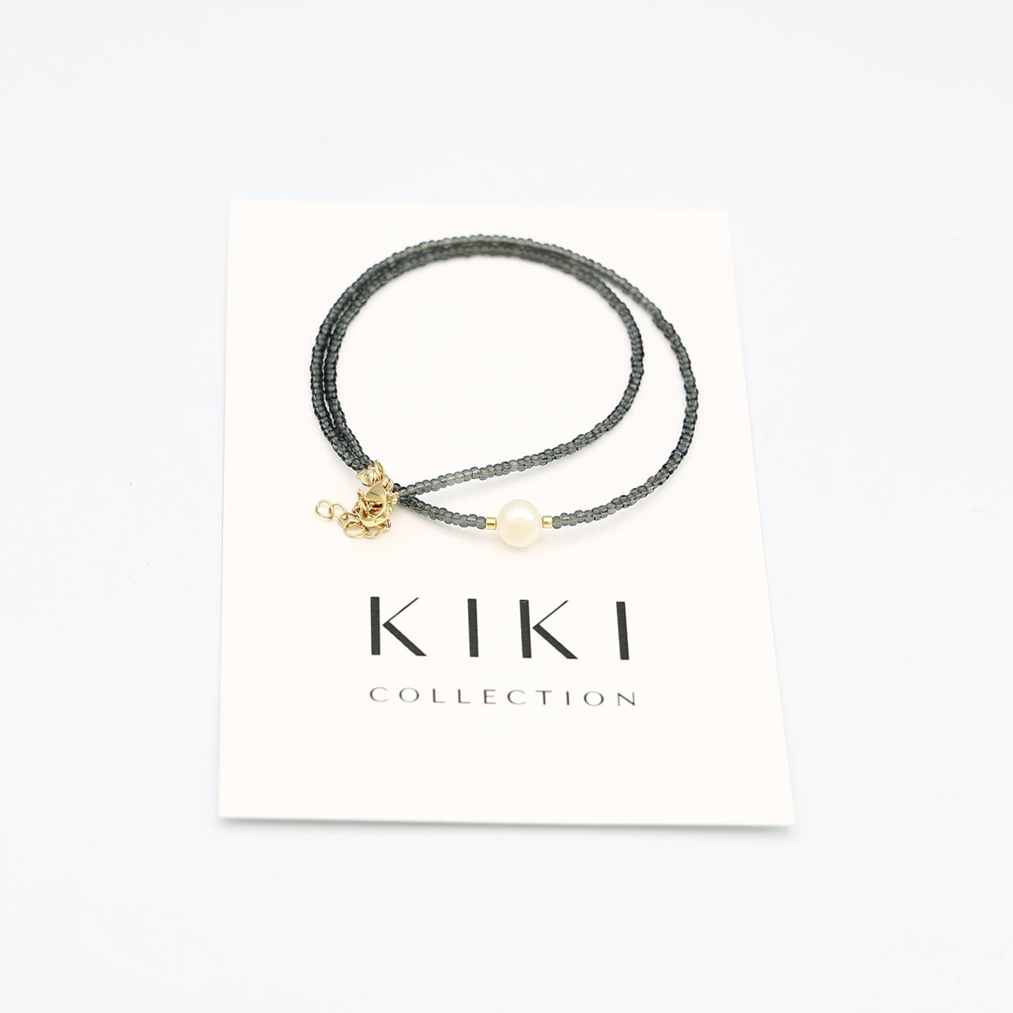 Beaded Necklace - Caviar
