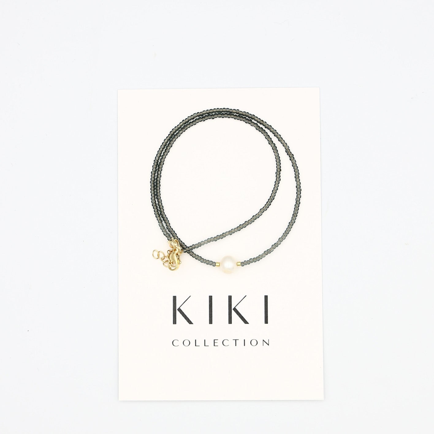 Beaded Necklace - Caviar
