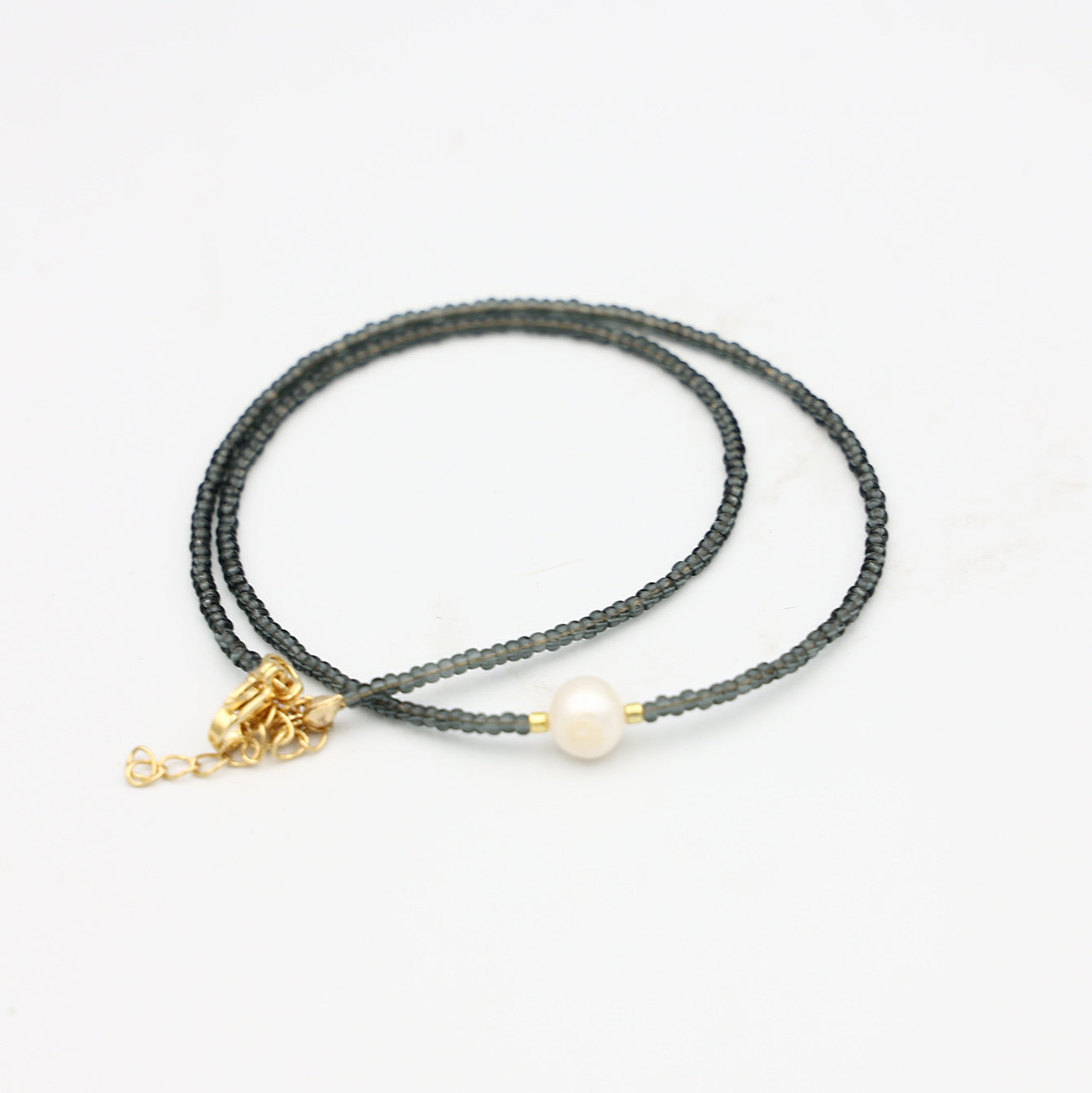 Beaded Necklace - Caviar