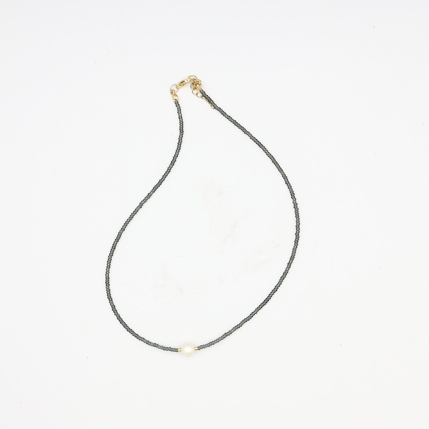 Beaded Necklace - Caviar