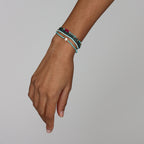 Beaded Bracelet - 5 Pack - Metallic Seaweed