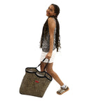 Zip Up Carry All Bag - Leopard Print