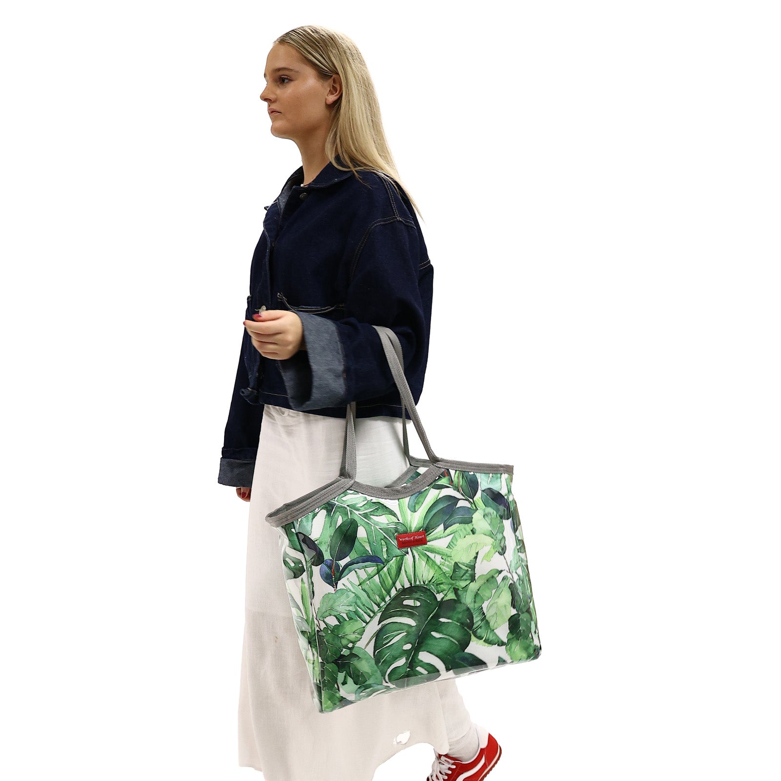 Zip Up Carry All Bag - Green Leaf