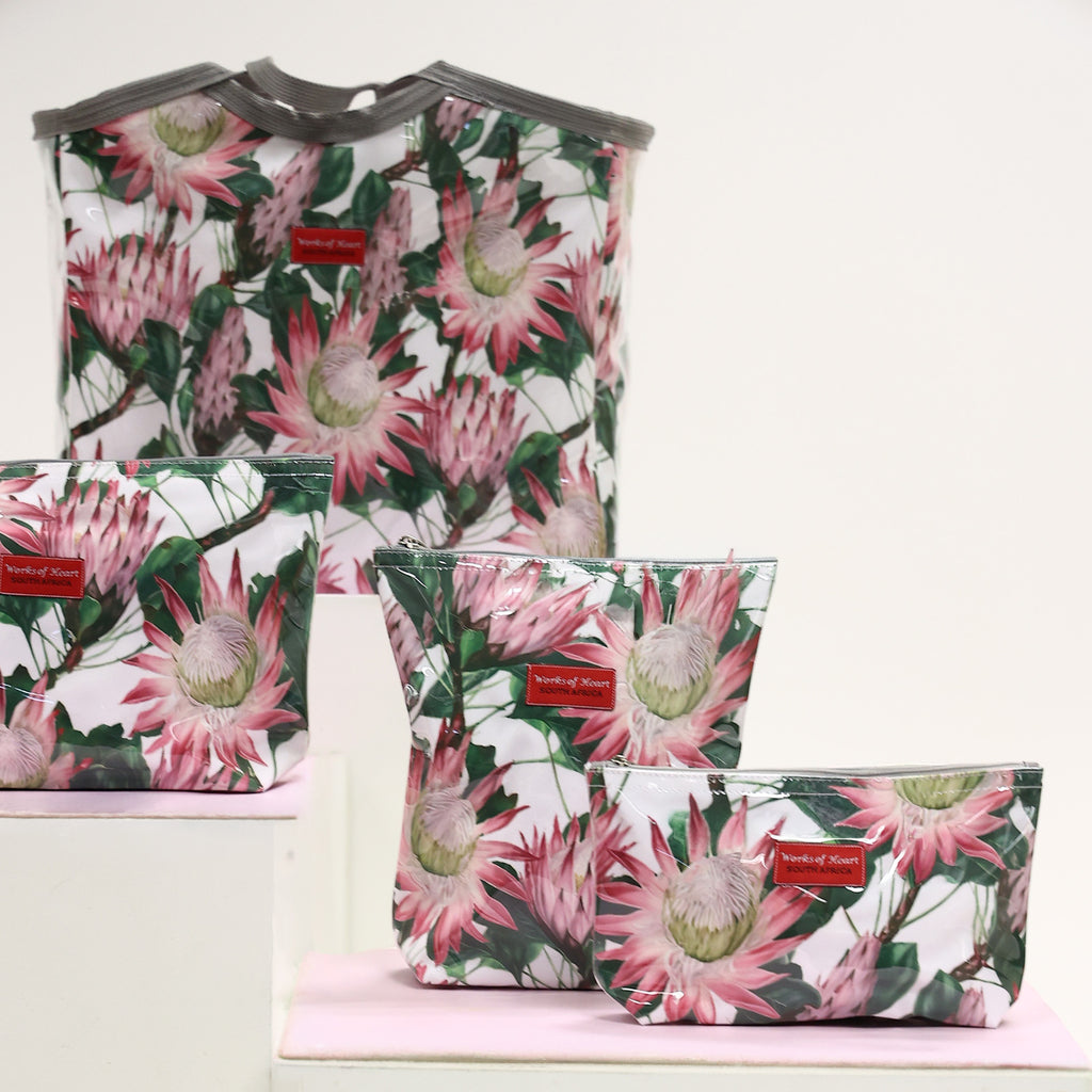 Shampoo Bag - Pink Protea