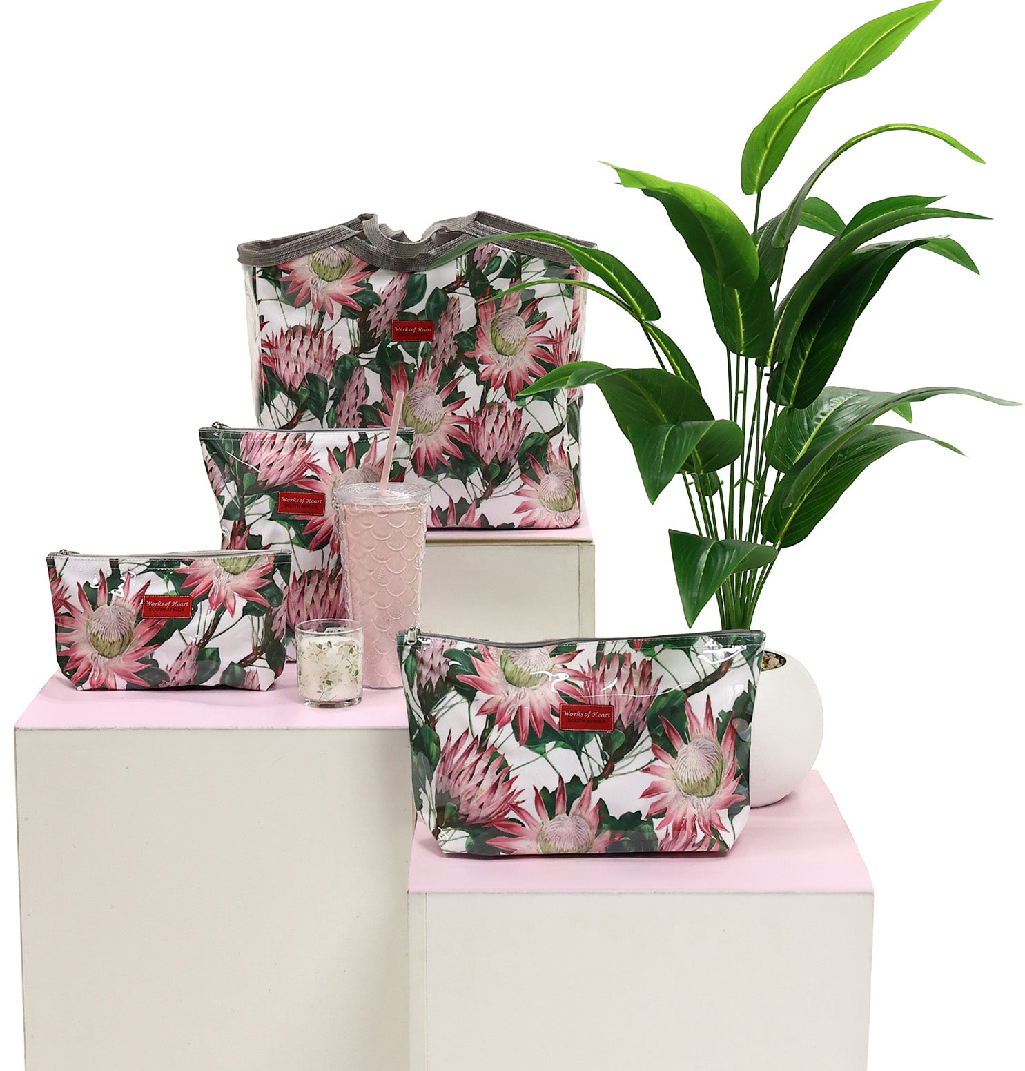 Shampoo Bag - Pink Protea