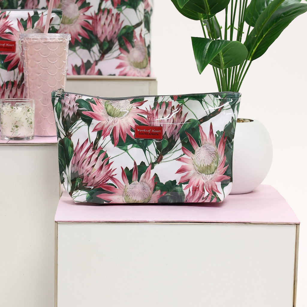 Large Shower Bag - Pink Protea