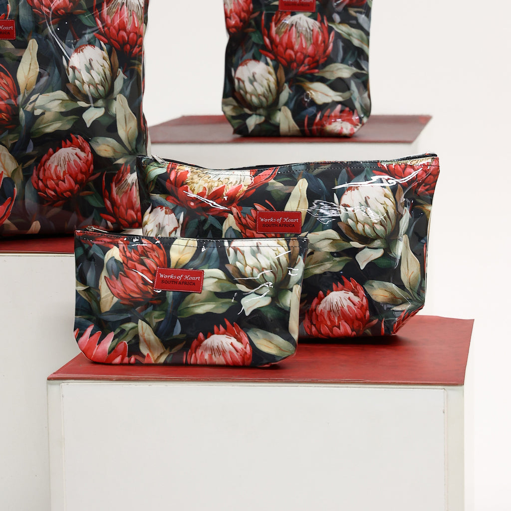 Large Shower Bag - Red Protea