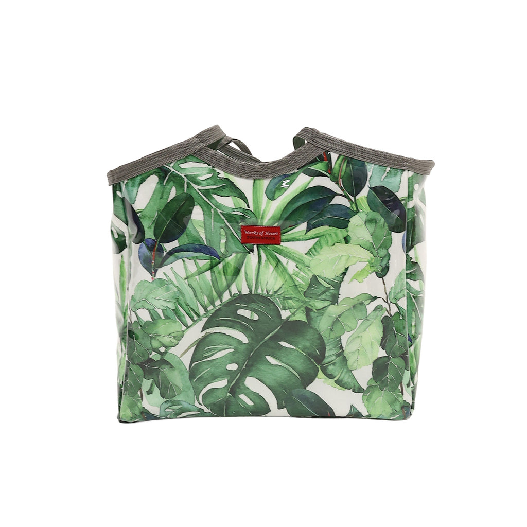 Zip Up Carry All Bag - Green Leaf
