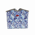 Zip Up Carry All Bag - Blue Leaf