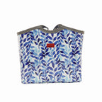 Zip Up Carry All Bag - Blue Leaf
