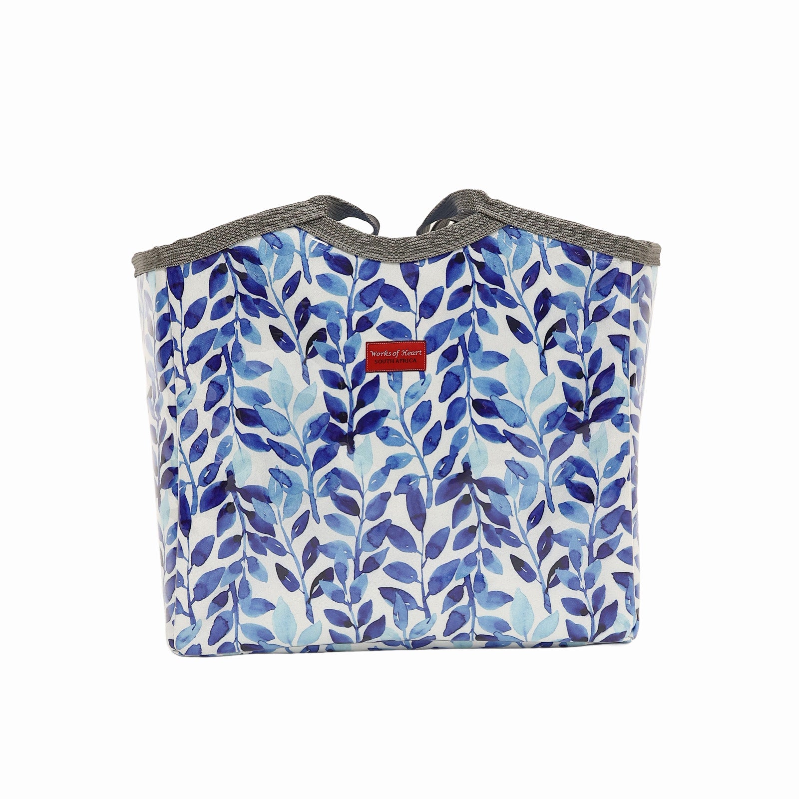 Zip Up Carry All Bag - Blue Leaf
