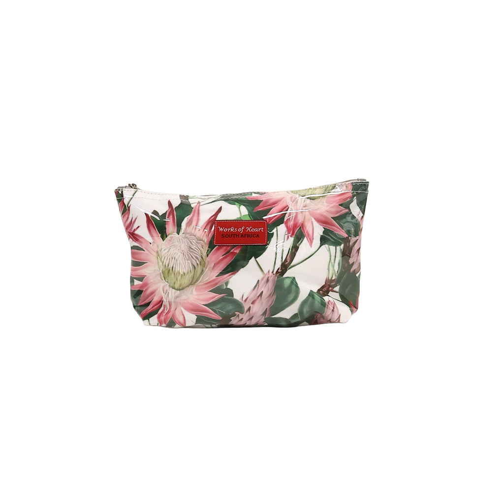 Medium Cosmetic Bag - Pink Protea