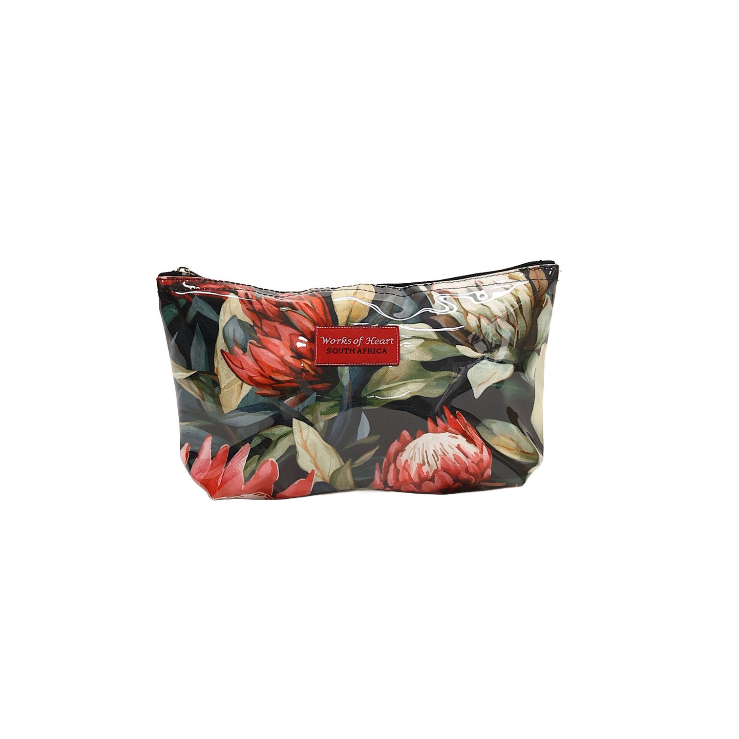 Medium Cosmetic Bag - Red Protea