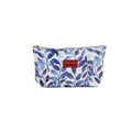Medium Cosmetic Bag - Blue Leaf
