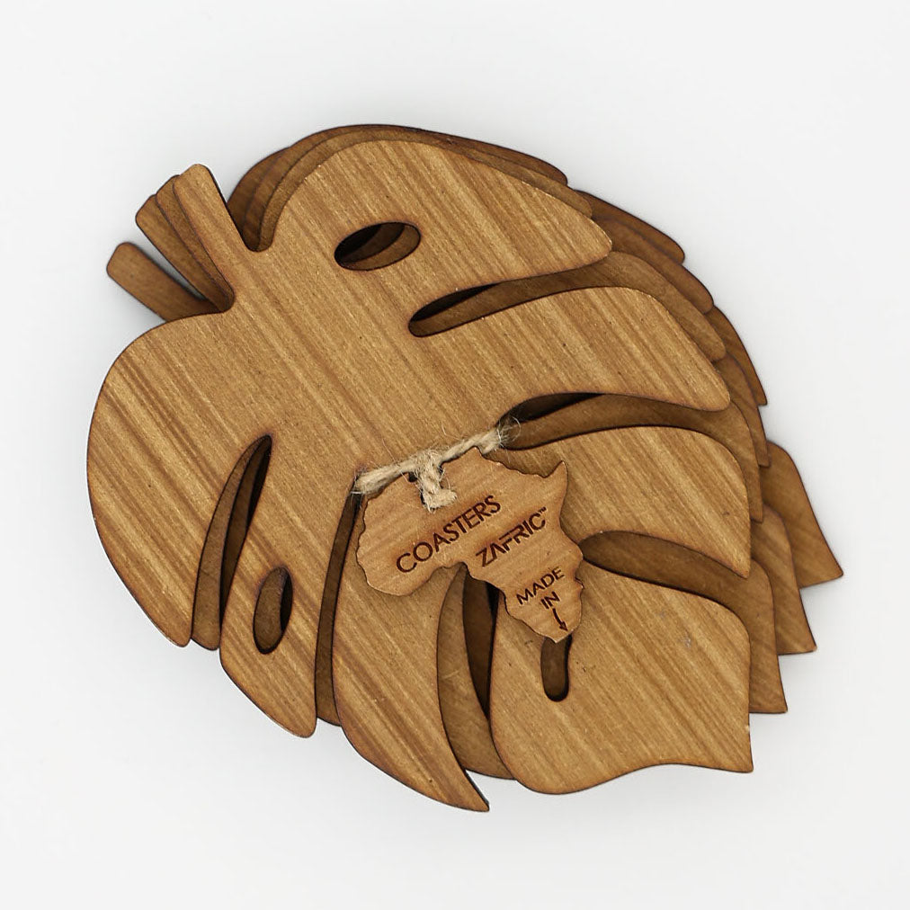 Monstera Leaf Coasters (Set of 4)