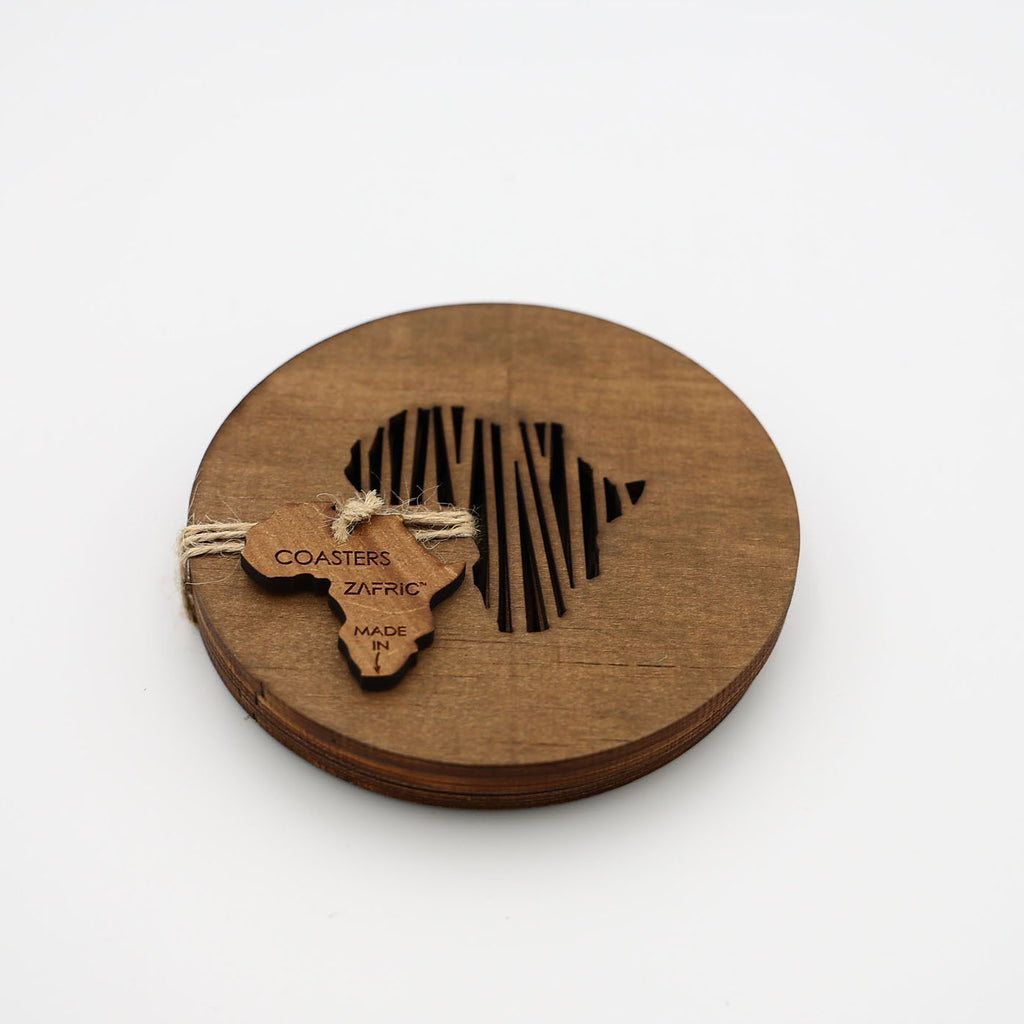 Africa Cut Out Coaster (Set of 4)