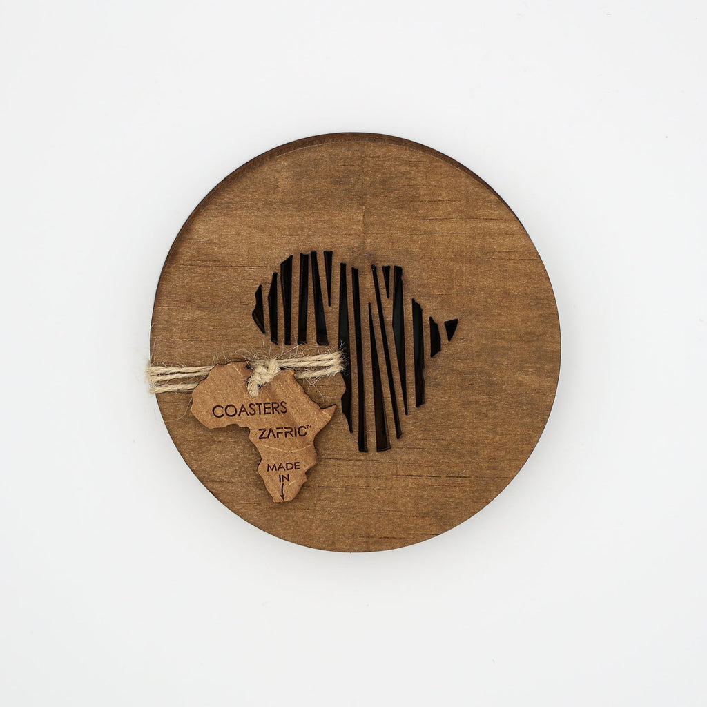 Africa Cut Out Coaster (Set of 4)