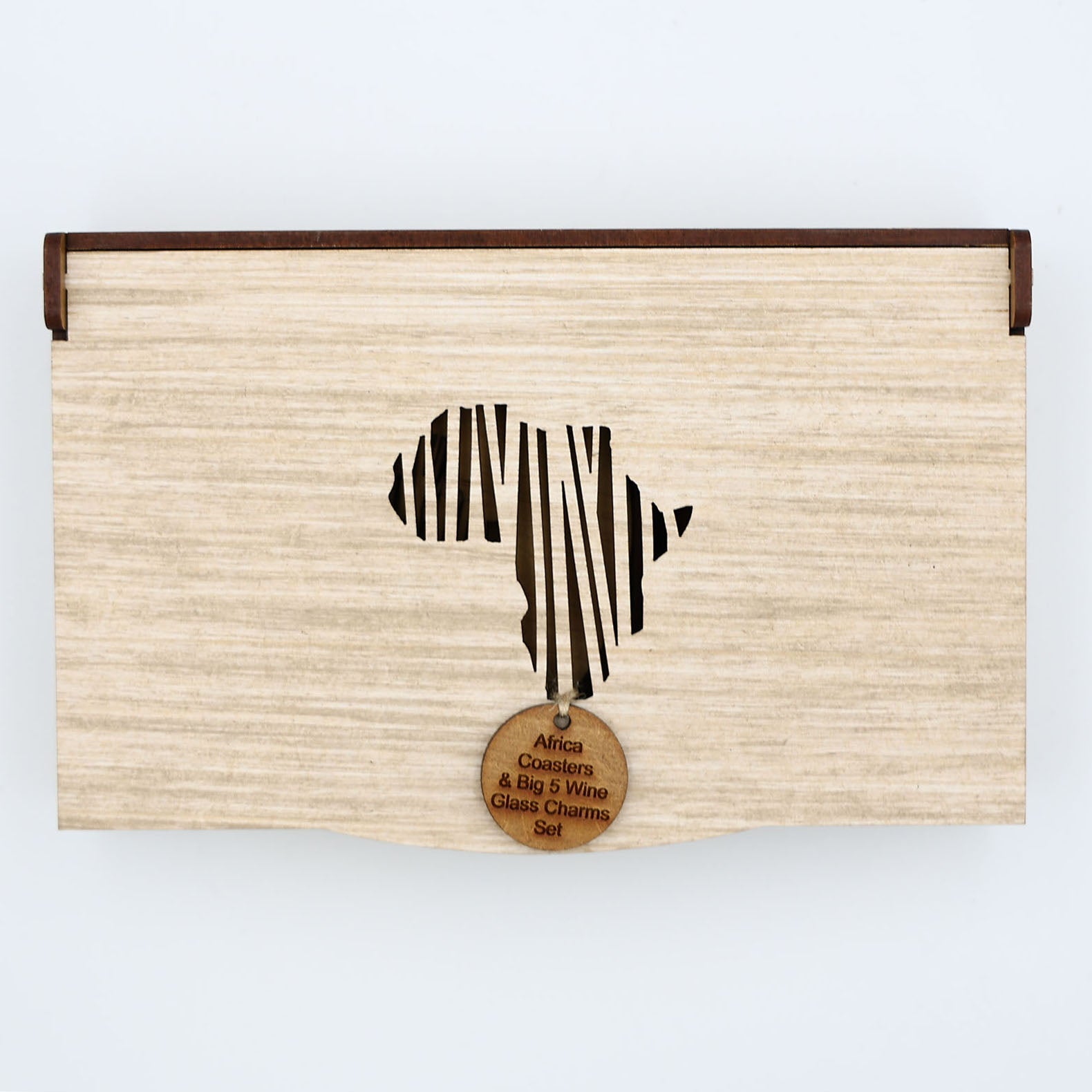 Africa Coasters & Big 5 Wine Glass Charms Combo