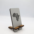 Africa Cut-out Phone Stand Grey