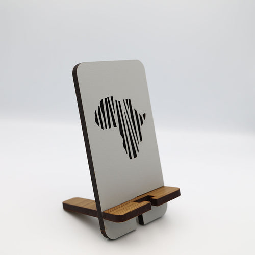 Africa Cut-out Phone Stand Grey