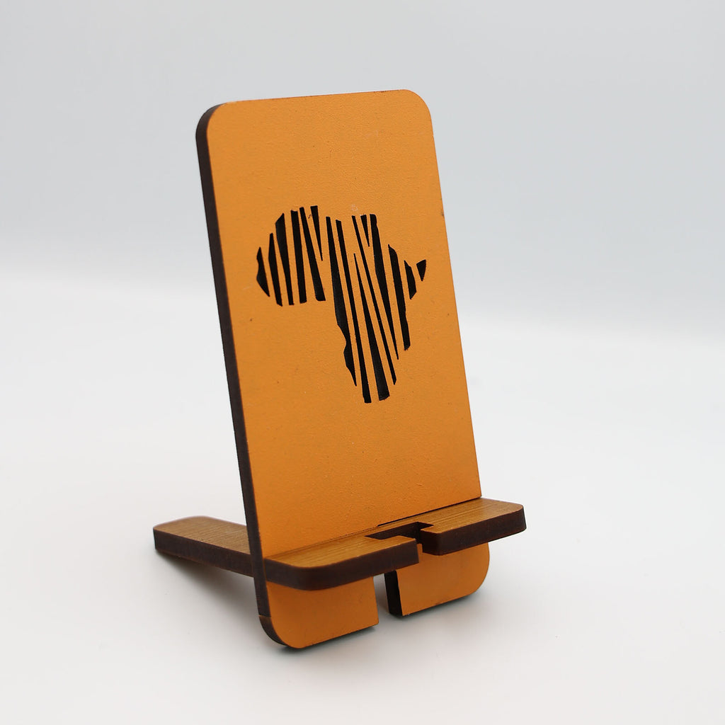 Africa Cut-out Phone Stand Orange