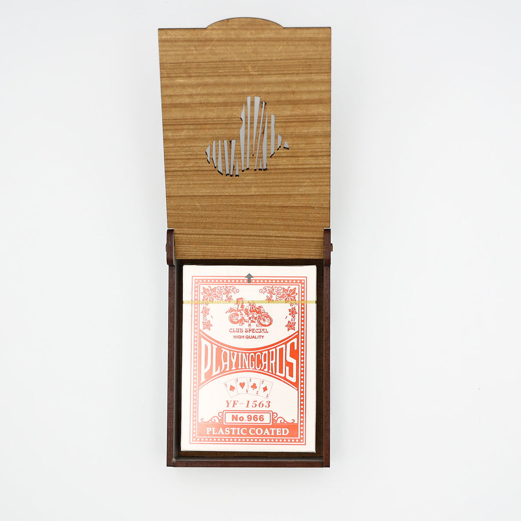 Deck of Cards in Wooden Box