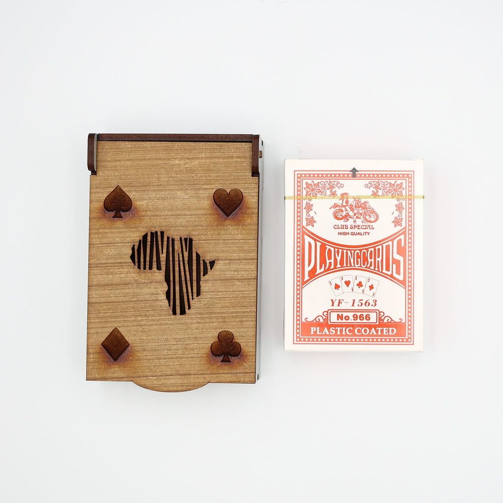 Deck of Cards in Wooden Box