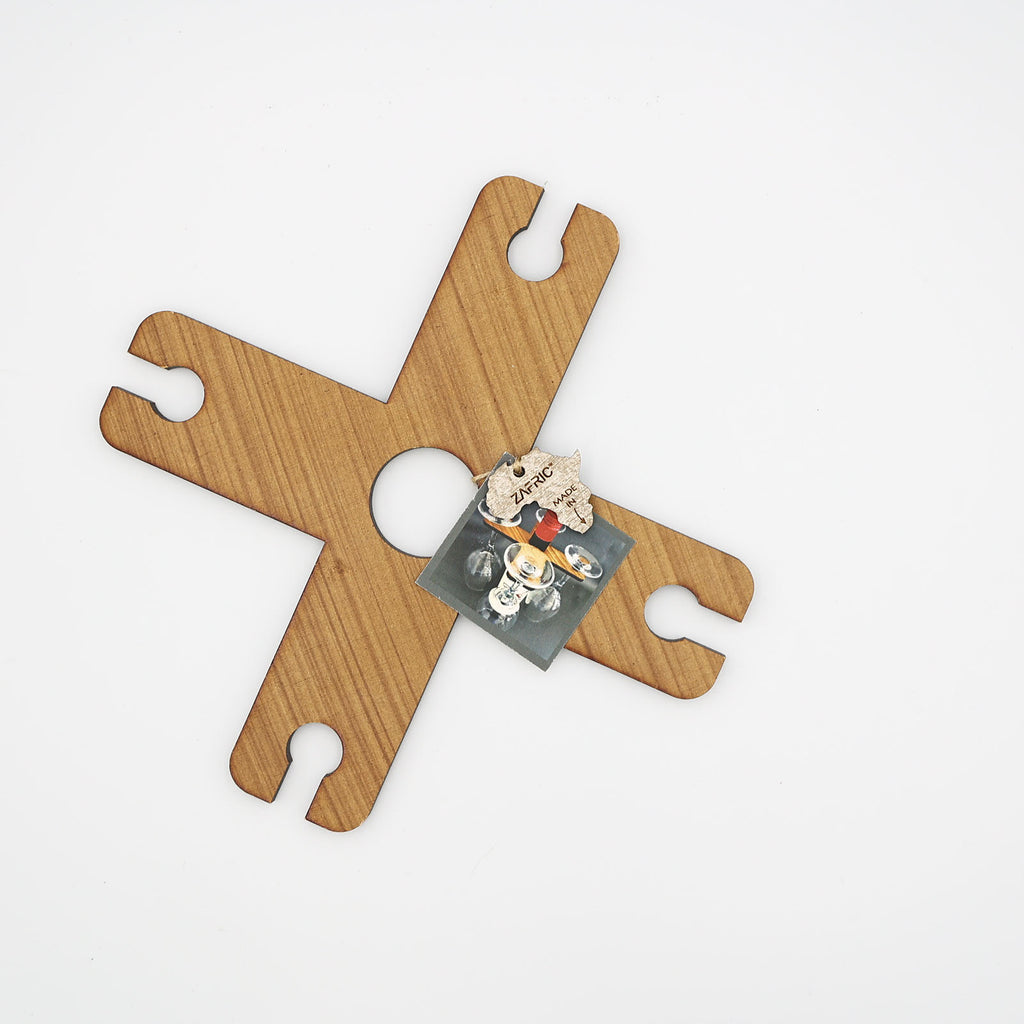 Wooden Wine Glass Holder (Assorted Designs) - Standard