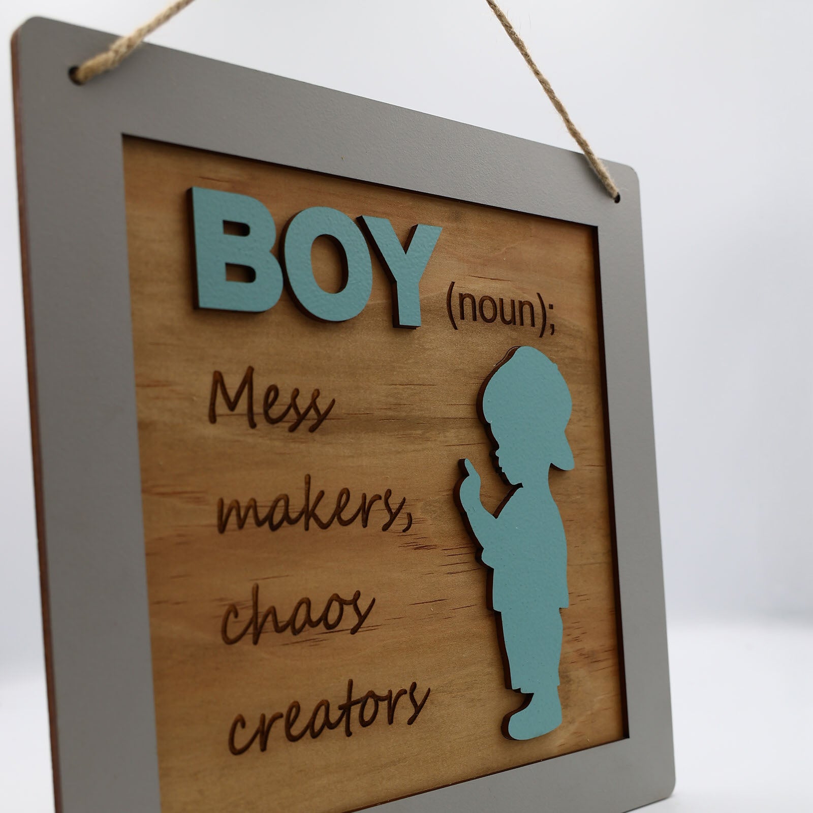 Boy Sign Mess Makers